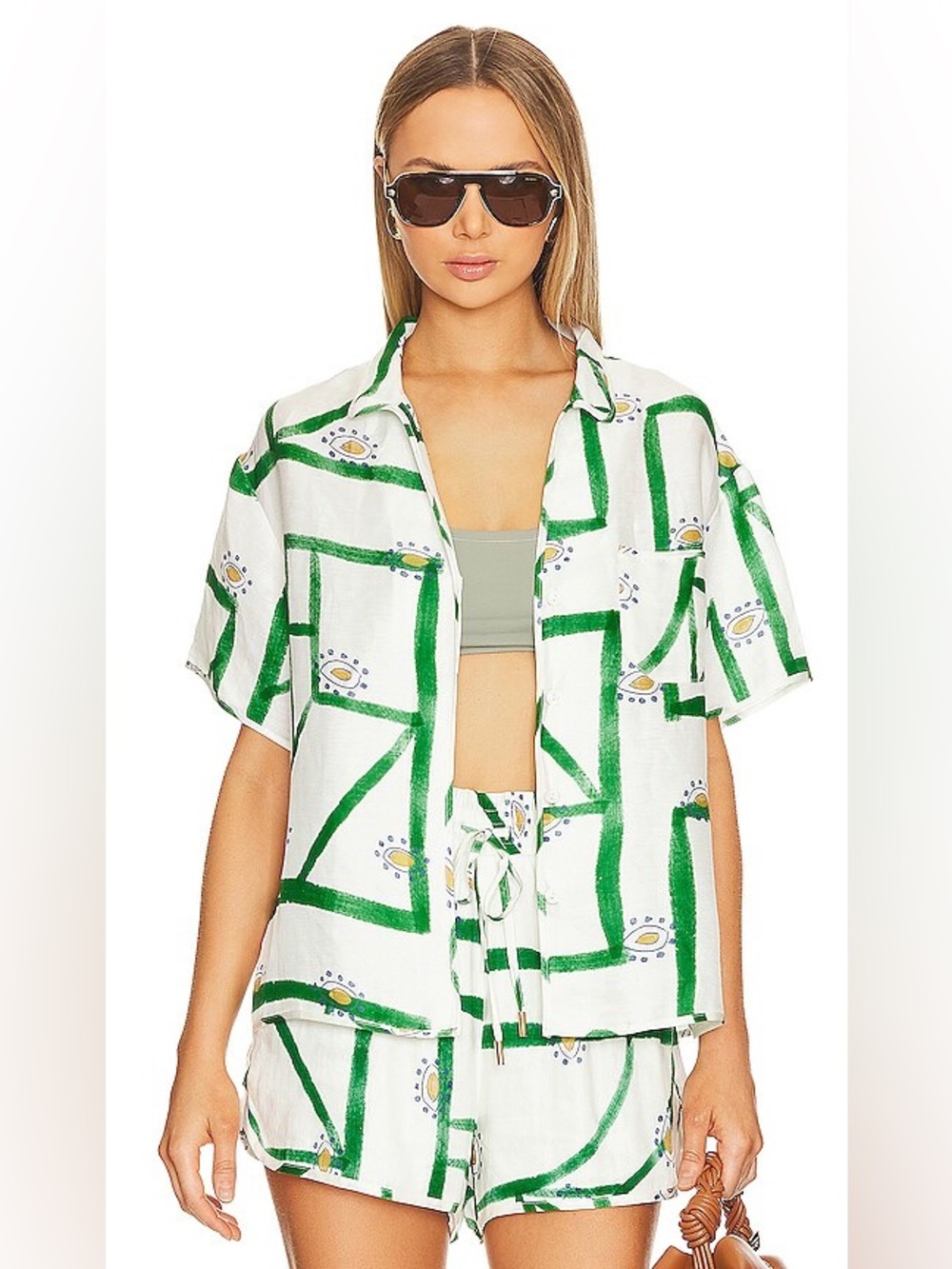 Commense SET Print Drawstring Shorts Set NWOT - image 1